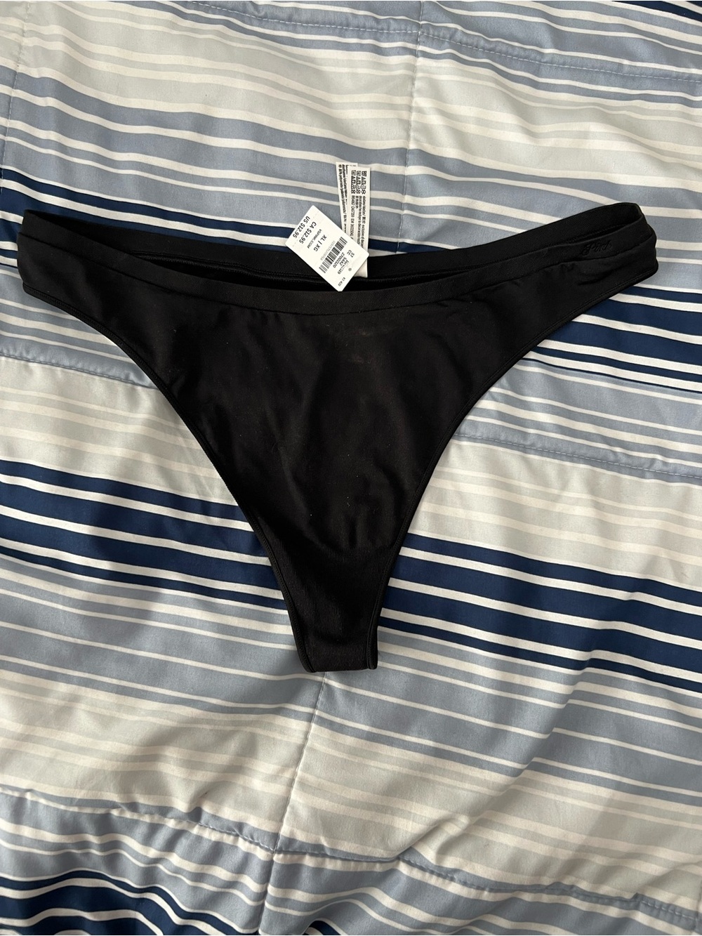 PINK Victoria's Secret Black Thong Bottom